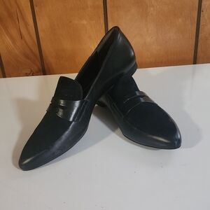 PAUL GREEN Classic Navy Penny Loafers Slip-on Sz. 9 **